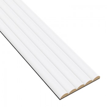 Panneaux cannelés en MDF - Blanc mat - 6 pièce (Klemp)