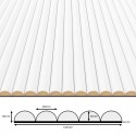 Reeded panels - Matt White - 6 pieces (Klemp)