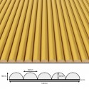 Reeded panels - Gold - 6 pieces (Klemp)