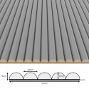 Reeded panels - Grey - 6 pieces (Klemp)