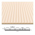 Reeded panels - Beige - 6 pieces (Klemp)