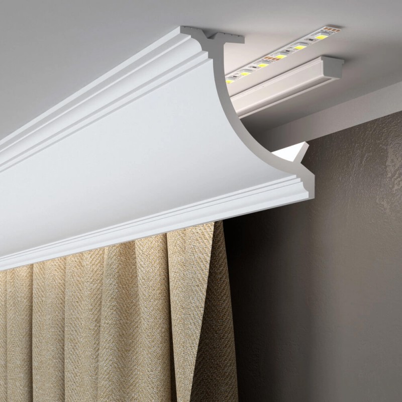 Curtain rail QL027 (Klemp) - LED curtain coving