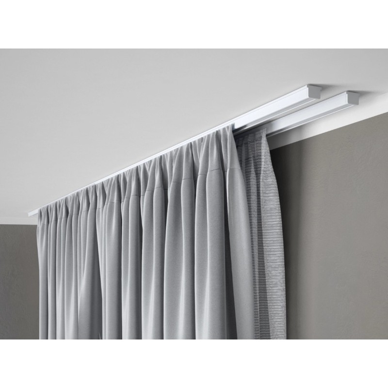 Aluminium double curtain track D100 (Klemp) - Ceiling curtain tracks