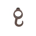 Coat hook Type 64, 26.9 mm, Vintage-Brown (Klemp)