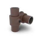 Złącze obejściowe 90° Typ 28, 33.7 mm, Vintage-Brown (Klemp)