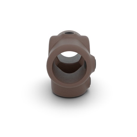 T-stuk met zij-uitgang Typ 24, 26.9 mm, Vintage-Brown (Klemp) T-stuk met zij-uitgang Typ 24, 26.9 mm, Vintage-Brown (Klemp)