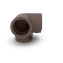 Drieweg kniestuk 90° Typ 18, 26.9 mm, Vintage-Brown (Klemp)