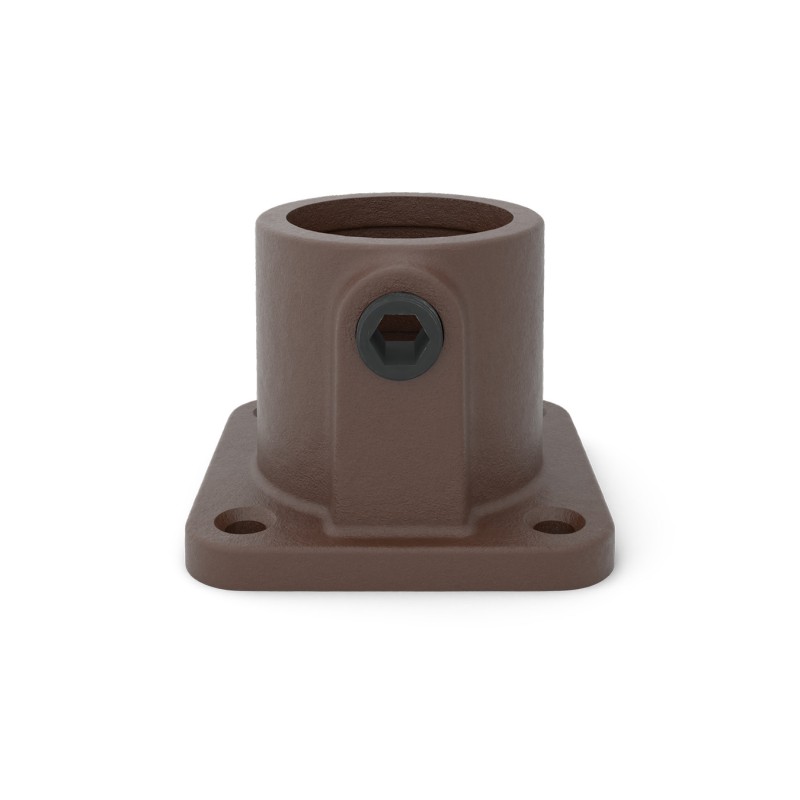 Łącznik ścienny - stopa kwadratowa Typ 11, 33.7 mm, Vintage-Brown (Klemp) - C (33,7 mm)