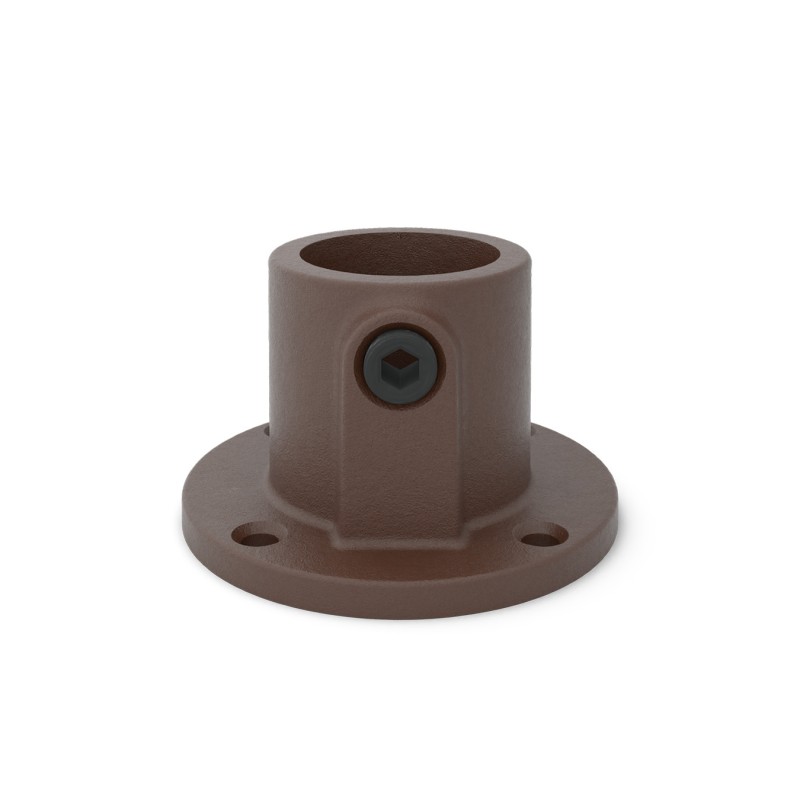 Ronde voetplaat Typ 10T, 26.9 mm, Vintage-Brown (Klemp) - B (26,9 mm)