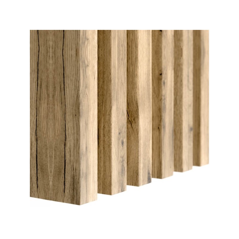 Listones de MDF independientes 10pc Roble Wotan - 30x60mm (Klemp) - Lamas de MDF Independiente