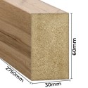 Doghe autoportanti in MDF 10pc Quercia Wotan - 30x60mm (Klemp)