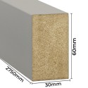 Doghe autoportanti in MDF 10pc Cashmere - 30x60mm (Klemp)