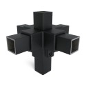 Croix à quatre sorties Type 26S, 40 mm, Noir (Klemp)
