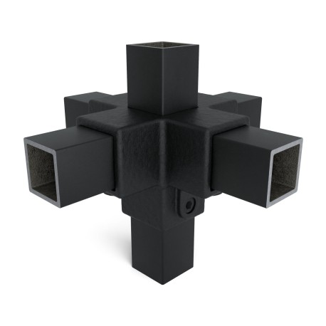 Croix à quatre sorties Type 26S, 40 mm, Noir (Klemp) Croix à quatre sorties Type 26S, 40 mm, Noir (Klemp)