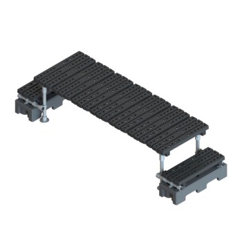 Escaleras de cruce de techo autoportante de aluminio mini con paso de 380 mm (Kee Safety)