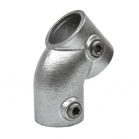 Short Tee 45° Typ 3B, 26,9 mm, Galvanized (Klemp) - Round Tubefittings