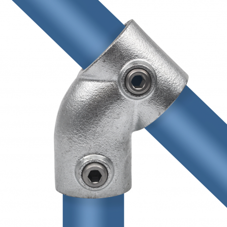 Rohrverbinder T-stück - kurz 45° - Typ 3C - 33,7 mm (Klemp) - Runde Rohrverbinder Verzinkt