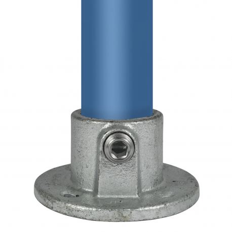 Flangia, rotonda Typ 10B, 26,9 mm, Zincato (Klemp) - Lampade a tubo rotonde