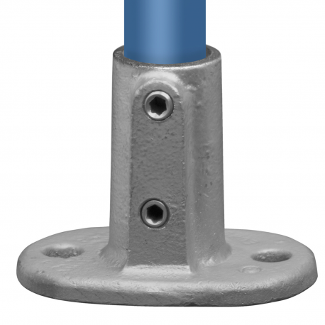 Flangia base per ringhiera Typ 12B, 26,9 mm, Zincato (Klemp) - Lampade a tubo rotonde