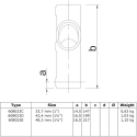 Rohrverbinder Kreuzstück Für Gefälle 30° - 45° - Typ 23C - 33,7 mm (Klemp)