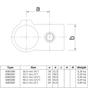 Croisement 90° Typ 28E, 48,3 mm, Galvanisé (Klemp)