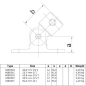 Base pivotante Typ 51D, 42,4 mm, Galvanisé (Klemp)