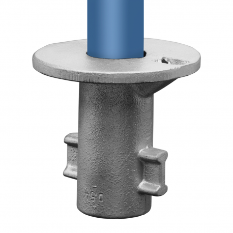 Groundsocket Typ 54D, 42,4 mm, Galvanized (Klemp) - Round Tubefittings