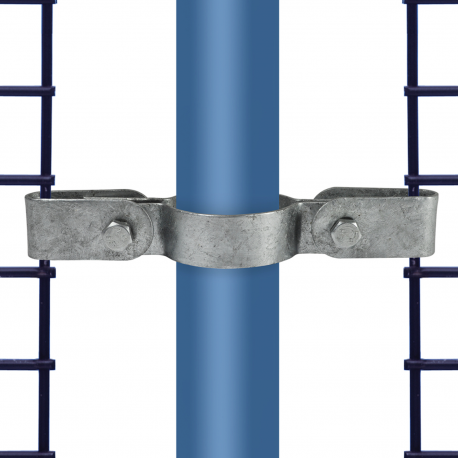 Rohrverbinder Gitterhalter Doppel - Typ 71C - 33,7 mm (Klemp) - Runde Rohrverbinder Verzinkt