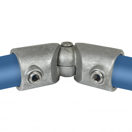 Adjustable Elbow PieceTyp 125D, 42,4 mm, Galvanized (Klemp) - Round Tubefittings