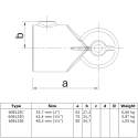 Rohrverbinder Bogen Verstellbar - Typ 125D - 42,4 mm (Klemp)