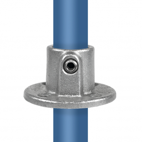 Rohrverbinder Runde Fußplatte durchgehend - Typ 10TA - 21,3 mm (Klemp) - Runde Rohrverbinder Verzinkt