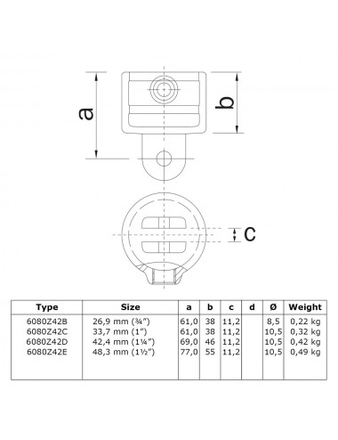Schrauben Fitting Ø 21,3-60,3 mm durchgehend inkl Rohrverbinder Kreuzstück