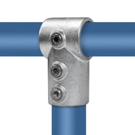 Rohrverbinder T-stück, kurz - lang - Typ 2LC - 33,7 mm (Klemp) - Runde Rohrverbinder Verzinkt