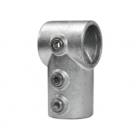 Short TeeTyp 2LC, 33,7 mm , Galvanized (Klemp) - Round Tubefittings