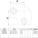 Rohrverbinder Bogen 90° Variabler Winkel 0° - 11° - Typ 6SC - 33,7 mm (Klemp)