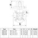 Wall Flange - Type 10D - 42,4 mm (Black) Klemp 6080Z10D Black Tubefittings Wall Flange - Type 10D - 42,4 mm (Black) Klemp 6080Z10D Black Tubefittings