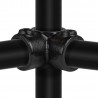Rohrverbinder Eckstück Durchgehend - Typ 20D - 42,4 mm (Schwarz) Klemp 6080Z20D Schwarze Rohrverbinder