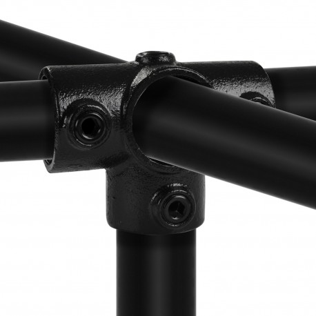 Conexión en T de salida lateral Typ 24D, 42,4 mm, Negro (Klemp) - Abrazaderas de tubo negras