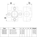 Center Cross - Type 26D - 42,4 mm (Black) Klemp 6080Z26D Black Tubefittings Center Cross - Type 26D - 42,4 mm (Black) Klemp 6080Z26D Black Tubefittings