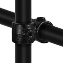 Rohrverbinder Kreuzstück Vorgesetzt 90° - Typ 28C - 33,7 mm (Schwarz) (Klemp)