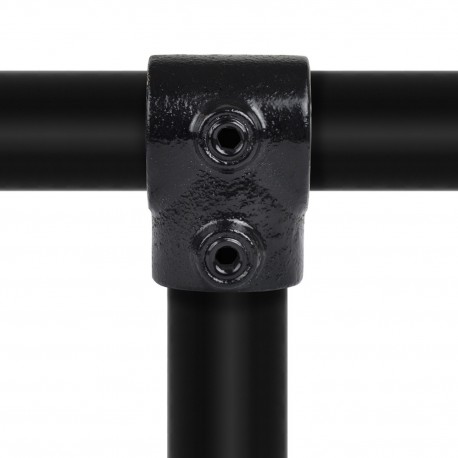 Conexión en T corta Typ 2A, 21,3 mm, Negro (Klemp) - Abrazaderas de tubo negras