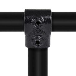 Rohrverbinder T-stück - Kurz  - Typ 2B - 48,3 mm (Schwarz) - Schwarze Rohrverbindungen - Klemp