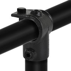 Rohrverbinder T-stück Offen  - Typ 32C - 33,7 mm (Schwarz) - Schwarze Rohrverbindungen - Klemp