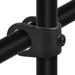 Rohrverbinder Kreuzstück Offen  - Typ 33B - 26,9 mm (Schwarz) - Schwarze Rohrverbindungen - Klemp