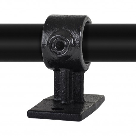 Podpora za ograjo Typ 34B, 26,9 mm, Črna (Klemp) - Okrogli cevni priključki črne barve