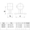 Handrail wall bracket - Type 34D - 42,4 mm (Black) Klemp 6080Z34D Black Tubefittings Handrail wall bracket - Type 34D - 42,4 mm (Black) Klemp 6080Z34D Black Tubefittings