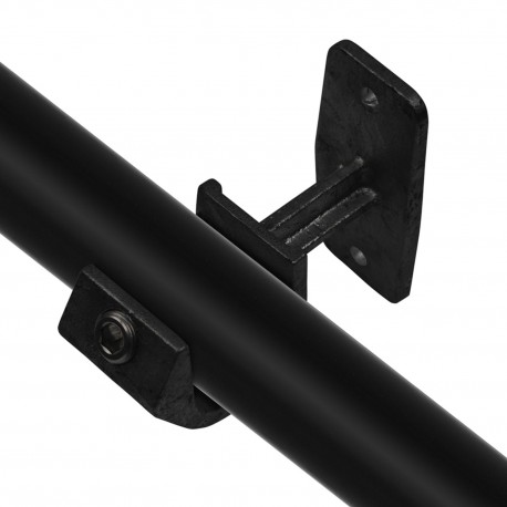 Handrail Support, open Typ 35C, 33,7 mm , Black (Klemp) - Black Tubefittings