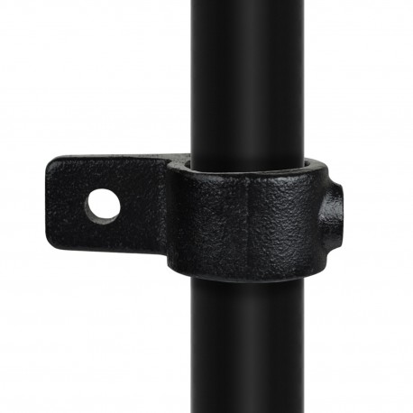 Rohrverbinder Ösenteil Mit Einzellasche - Typ 55B - 26,9 mm (Schwarz) (Klemp) - Runde Rohrverbinder Schwarze