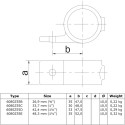 Single-Lugged Bracket - Type 55D - 42,4 mm (Black) Klemp 6080Z55D Black Tubefittings Single-Lugged Bracket - Type 55D - 42,4 mm (Black) Klemp 6080Z55D Black Tubefittings