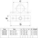 Double-Lugged Bracket - Type 56D - 42,4 mm (Black) Klemp 6080Z56D Black Tubefittings Double-Lugged Bracket - Type 56D - 42,4 mm (Black) Klemp 6080Z56D Black Tubefittings